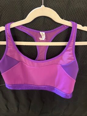 Under Armour Purple & Violet Racerback Sports Bra size medium